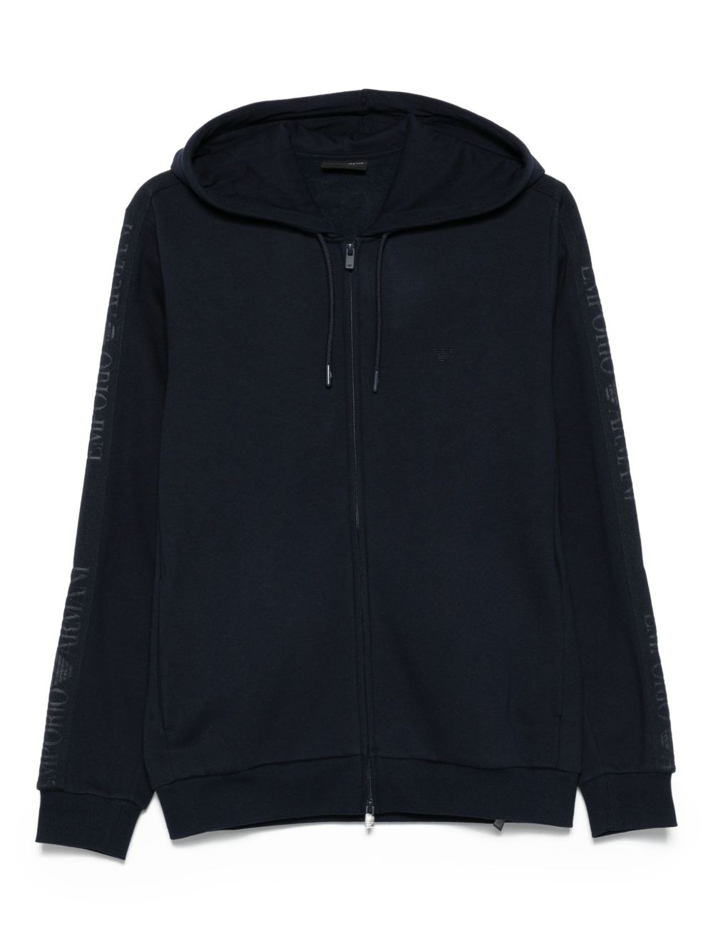 Emporio Armani Logo-detail hooded zip-up sweatshirt