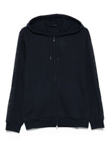 Emporio Armani Logo-detail hooded zip-up sweatshirt