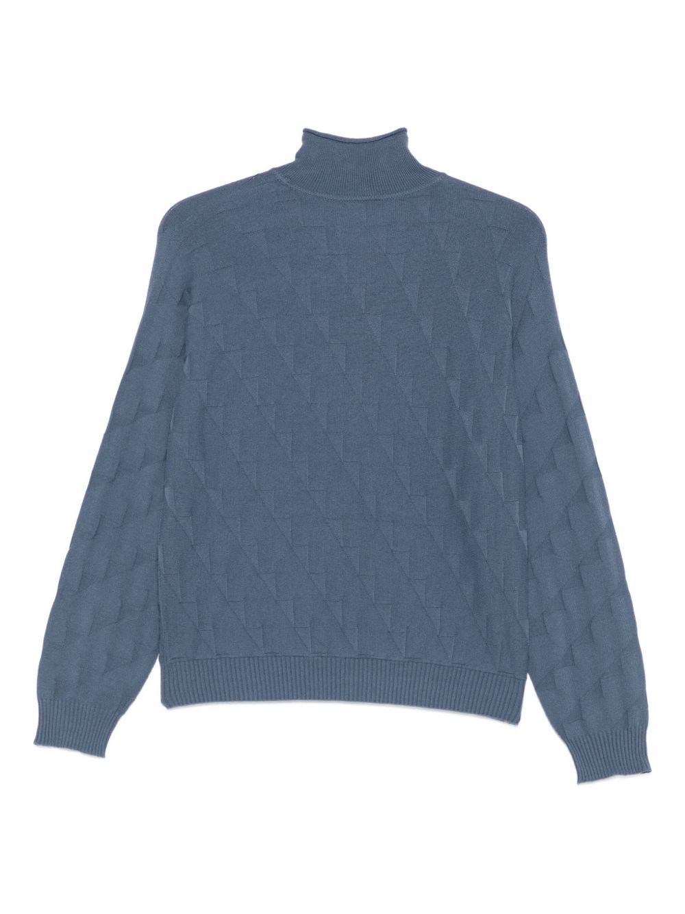 Emporio Armani High-neck diamond-pattern sweater