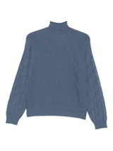 Emporio Armani High-neck diamond-pattern sweater