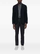 Emporio Armani Stretch cotton shirt with printed pattern