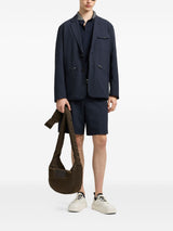 Emporio Armani Single-breasted nylon seersucker blazer