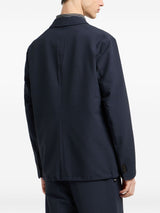 Emporio Armani Single-breasted nylon seersucker blazer