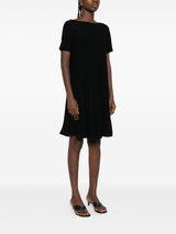 Emporio Armani Pleated dress in techno cady