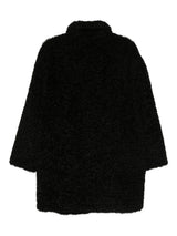 Emporio Armani Oversized coat in bouclé faux fur