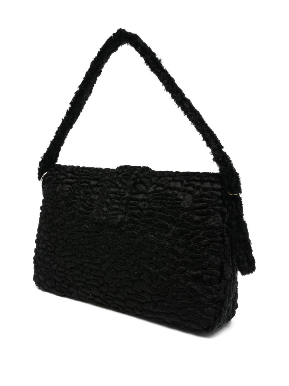 La Milanesa Textured buckle shoulder bag