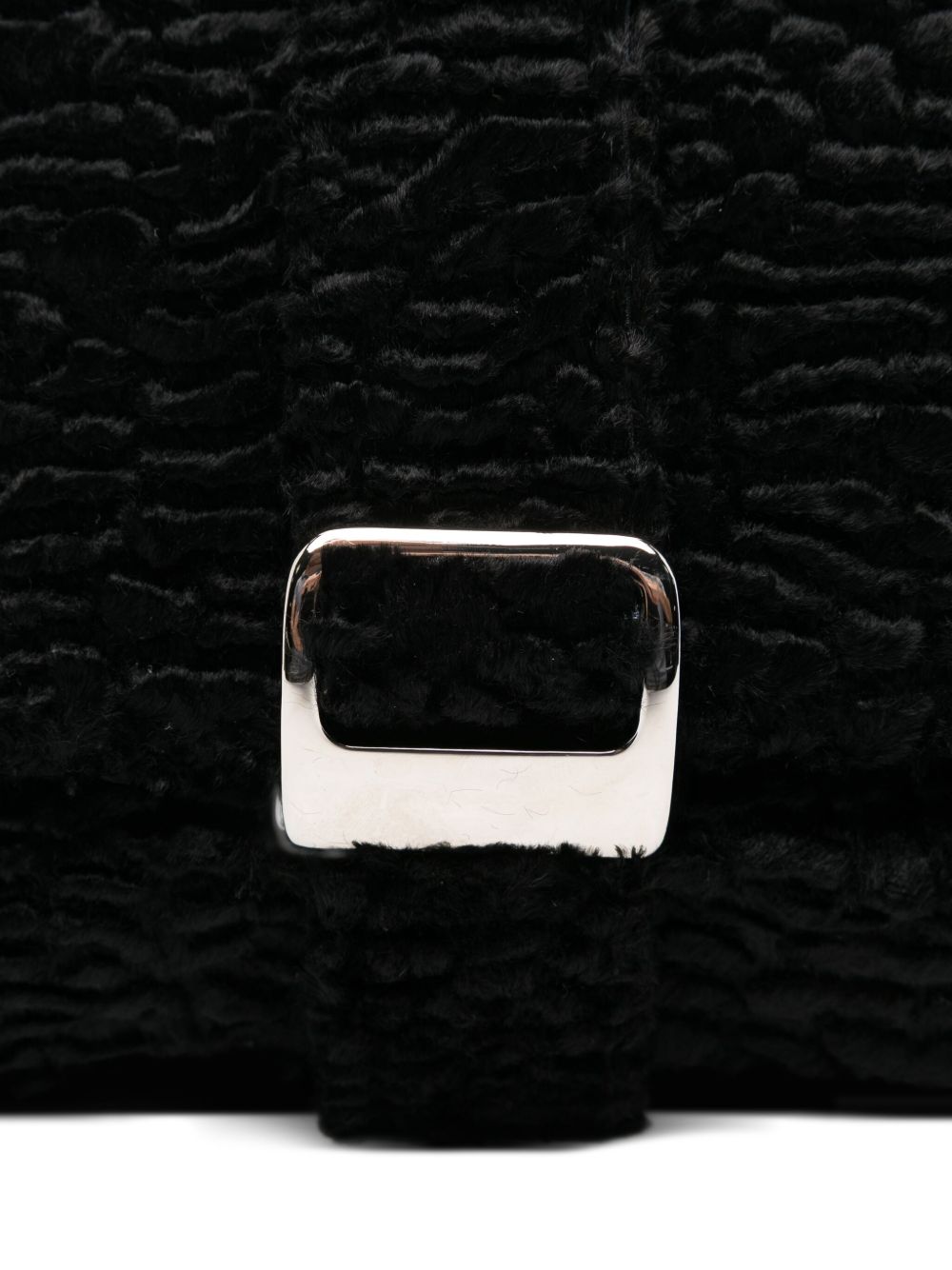 La Milanesa Textured buckle shoulder bag