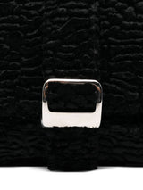 La Milanesa Textured buckle shoulder bag