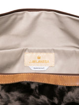 La Milanesa Fur-effect half-moon shoulder bag