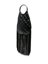 La Milanesa Quilted fringed-bottom clutch