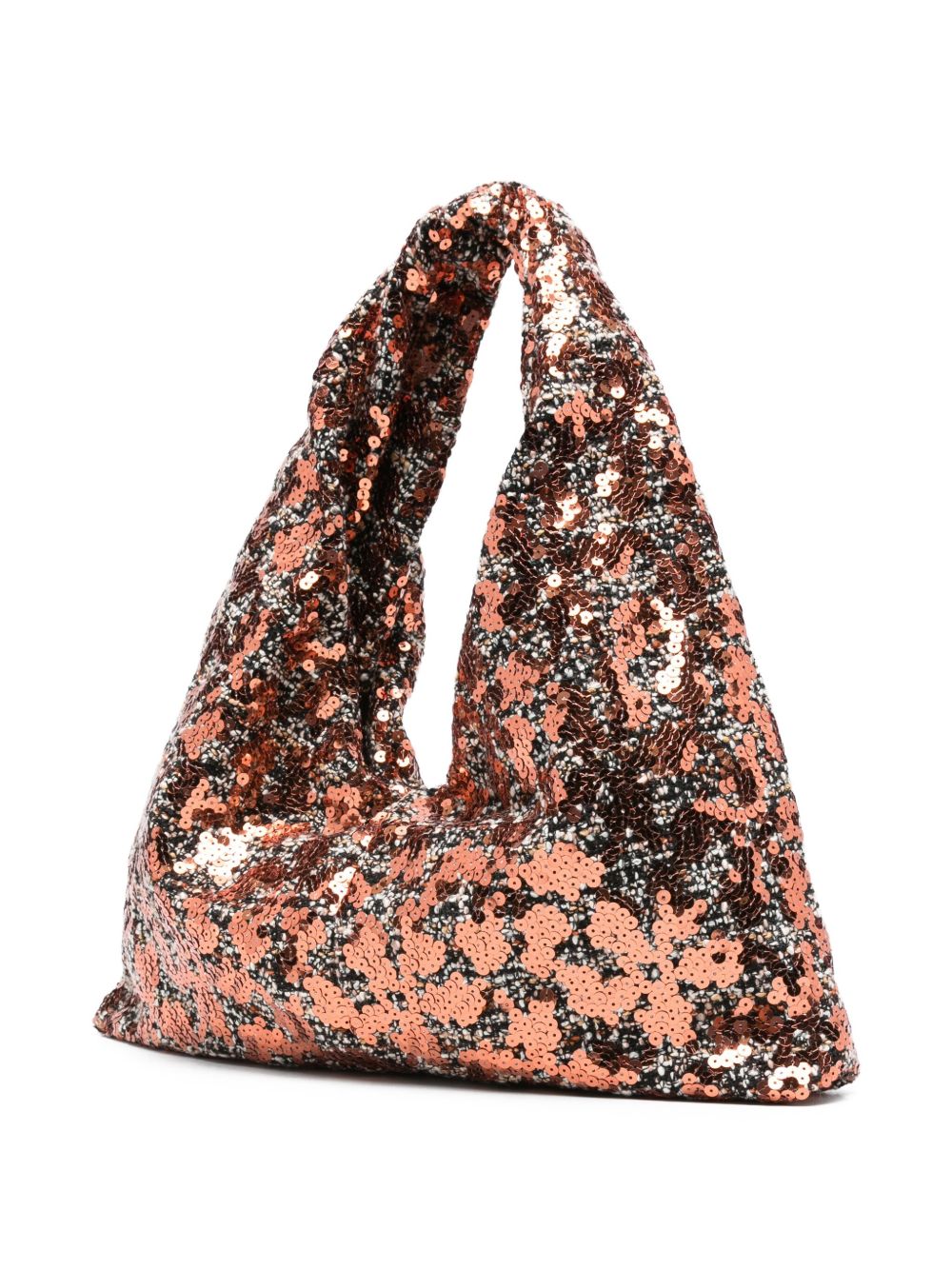 La Milanesa Sequin-embellished triangle shoulder bag
