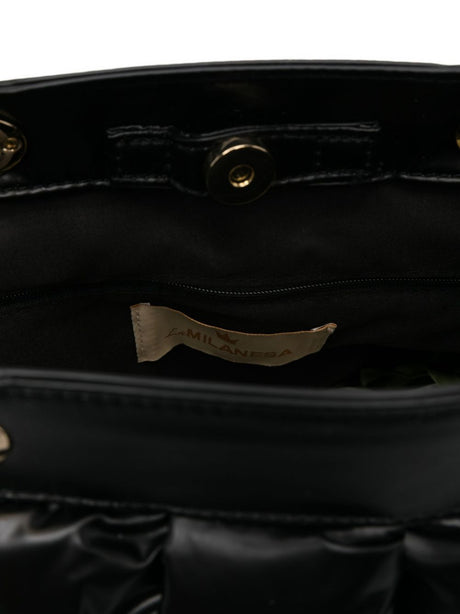 La Milanesa Quilted bamboo-handle tote bag