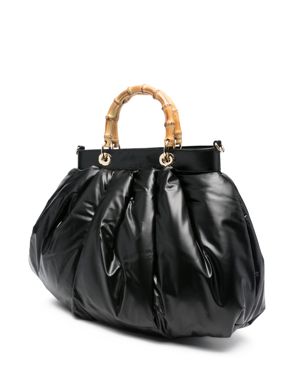La Milanesa Quilted bamboo-handle tote bag