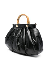 La Milanesa Quilted bamboo-handle tote bag