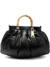 La Milanesa Quilted bamboo-handle tote bag