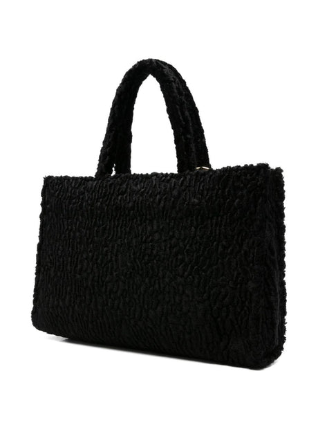 La Milanesa Textured-effect tote bag
