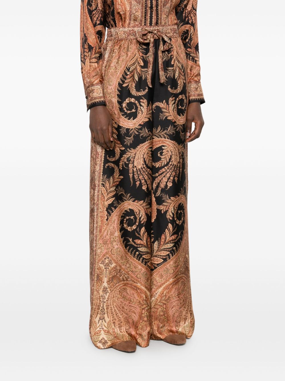 Zimmermann Paisley-print drawstring trousers
