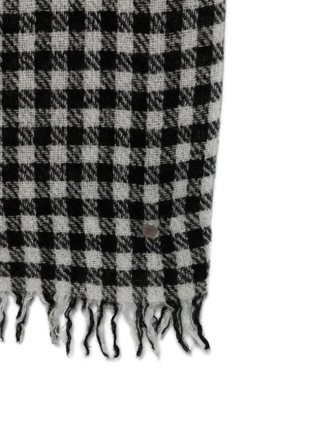 Faliero Sarti Gingham frayed-edge scarf