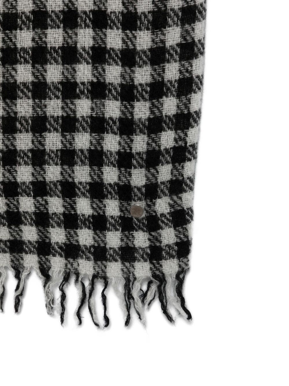 Faliero Sarti Gingham frayed-edge scarf