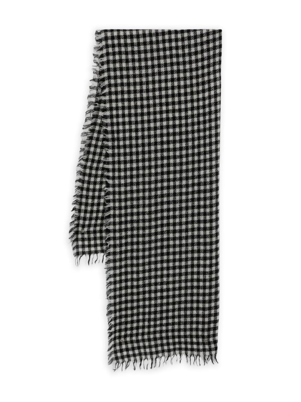Faliero Sarti Gingham frayed-edge scarf