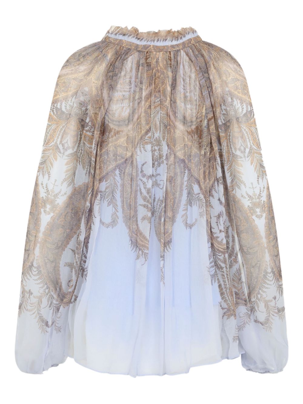 Zimmermann Paisley-print ruffled blouse