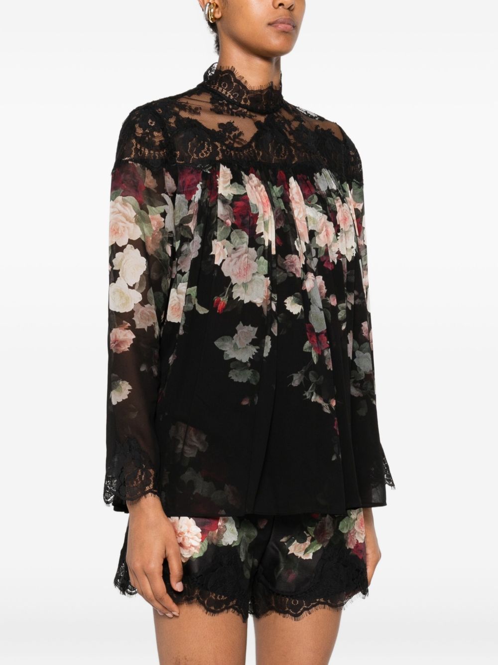 Zimmermann Lace-trimmed floral blouse