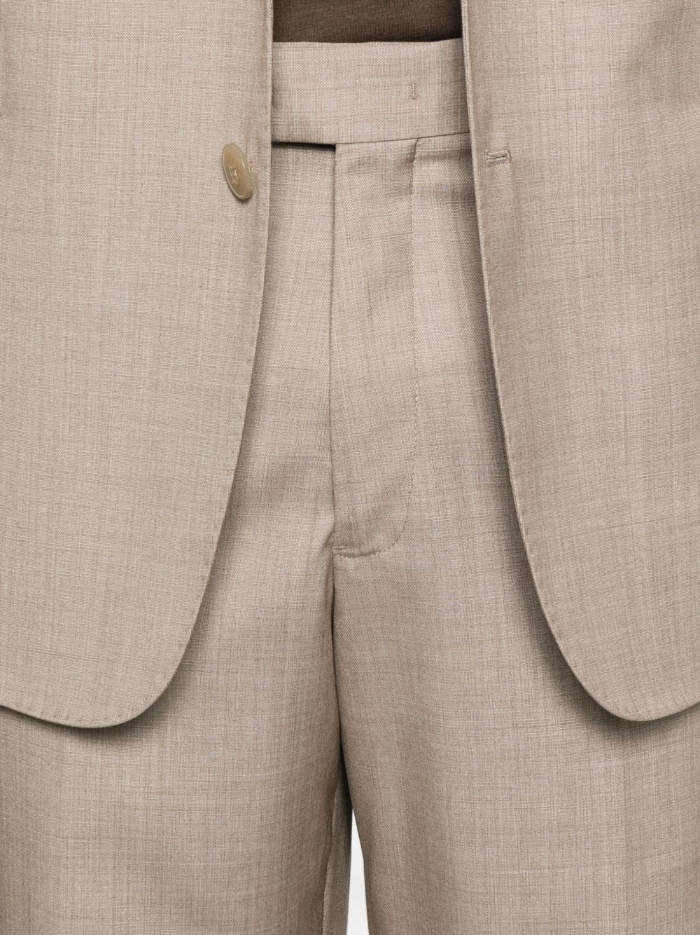 Emporio Armani Single-breasted suit with micro jacquard made of a wool and silk blend