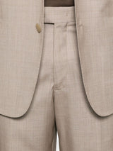 Emporio Armani Single-breasted suit with micro jacquard made of a wool and silk blend