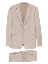 Emporio Armani Single-breasted suit with micro jacquard made of a wool and silk blend