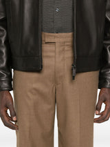 Emporio Armani Pressed-crease front-fastening trousers