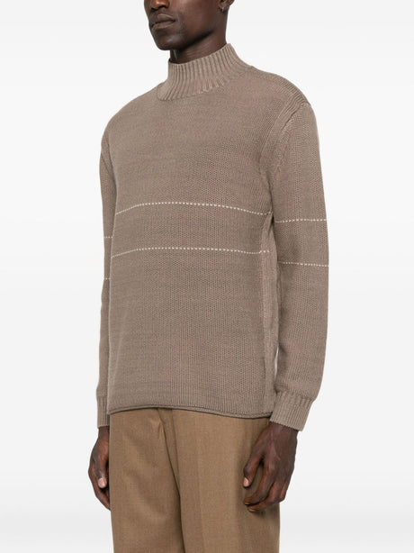 Emporio Armani High-neck striped sweater