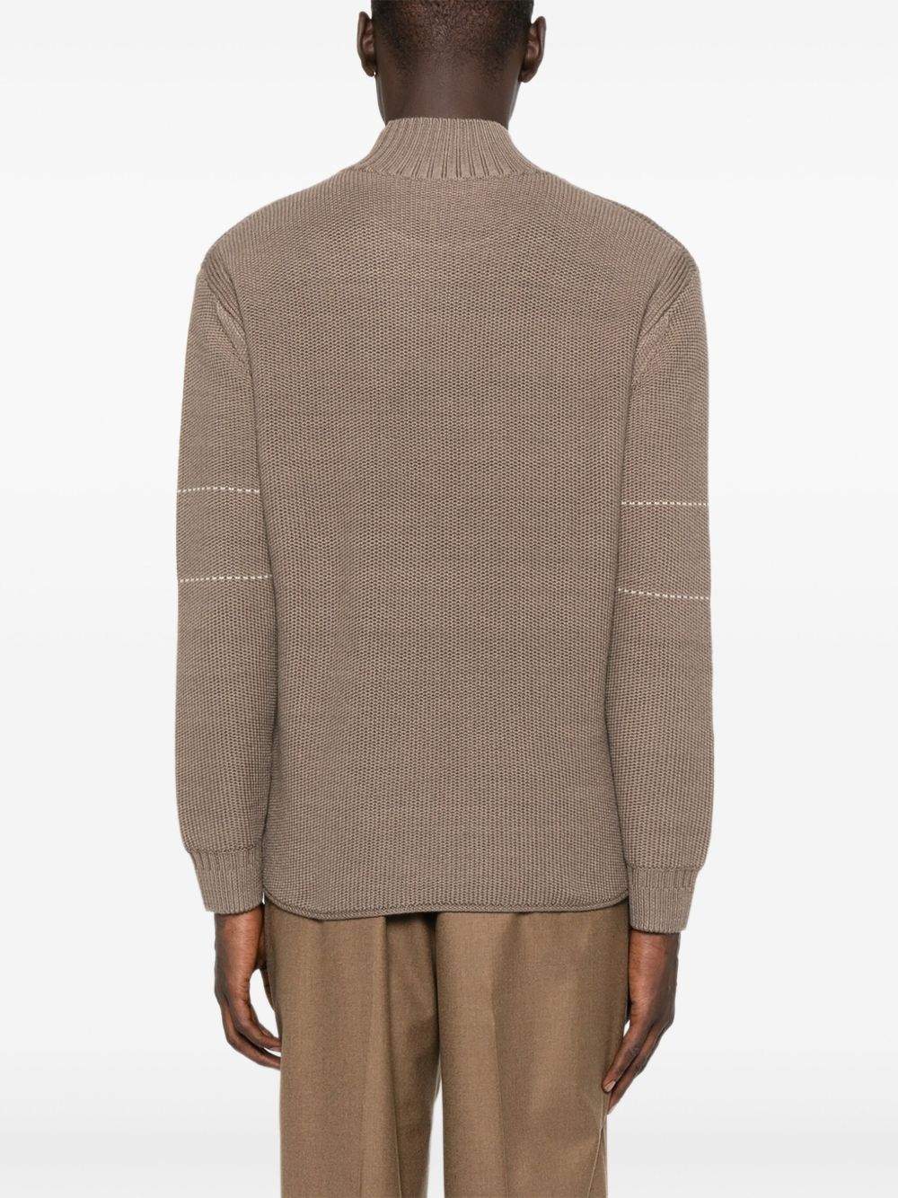 Emporio Armani High-neck striped sweater