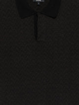 Emporio Armani Icon chevron jacquard polo neck sweater