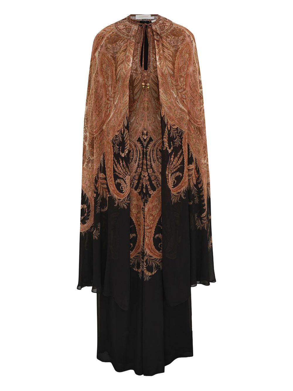 Zimmermann Hypnotic Caped Maxi Dress