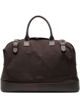 Emporio Armani Duffel bag with crocodile-print leather details