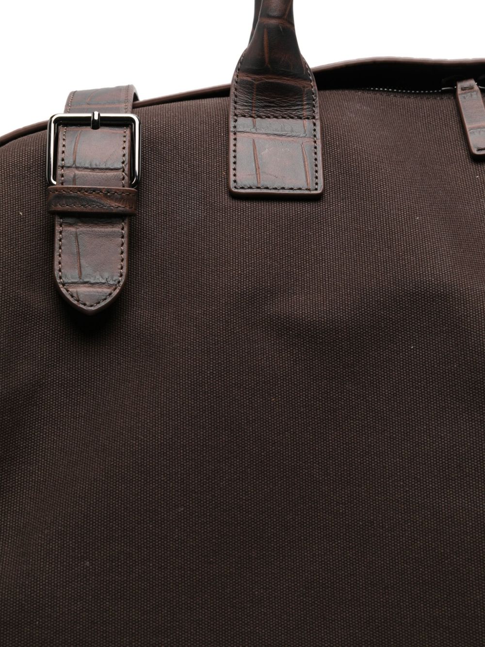 Emporio Armani Duffel bag with crocodile-print leather details