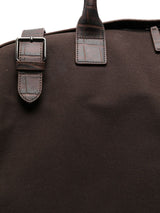 Emporio Armani Duffel bag with crocodile-print leather details