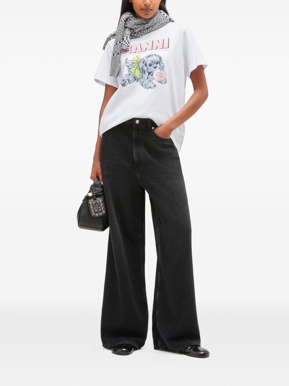 GANNI T-shirts and Polos White