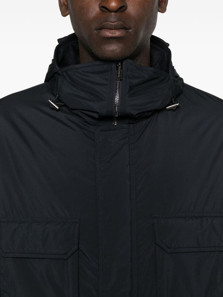 Emporio Armani Hooded multi-pocket coat