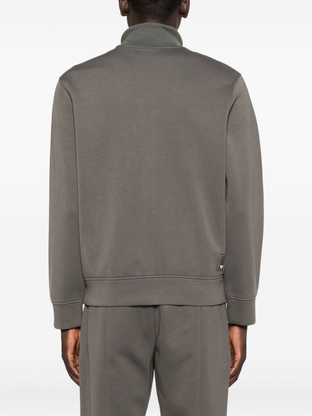 Emporio Armani Zip-front panelled sweater