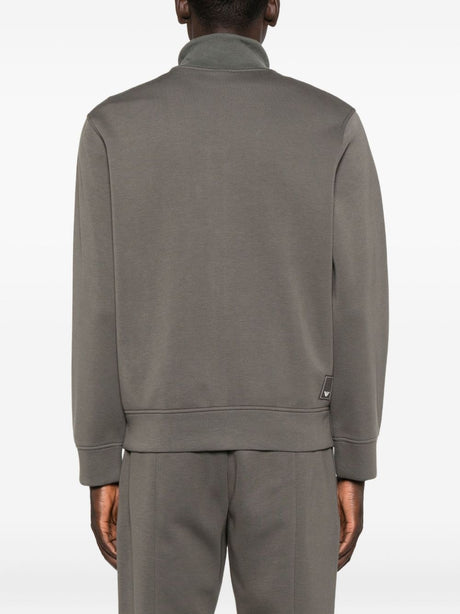 Emporio Armani Zip-front panelled sweater