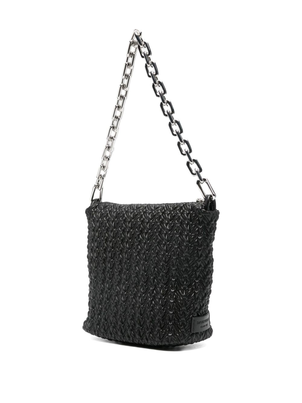 Emporio Armani Small Hobo Bag in Embossed Leather