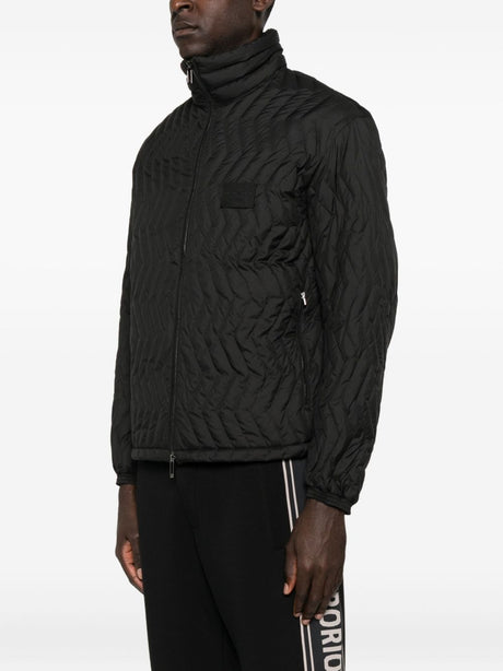 Emporio Armani Quilted-chevron jacket
