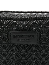Emporio Armani Embossed camera case with chain shoulder strap
