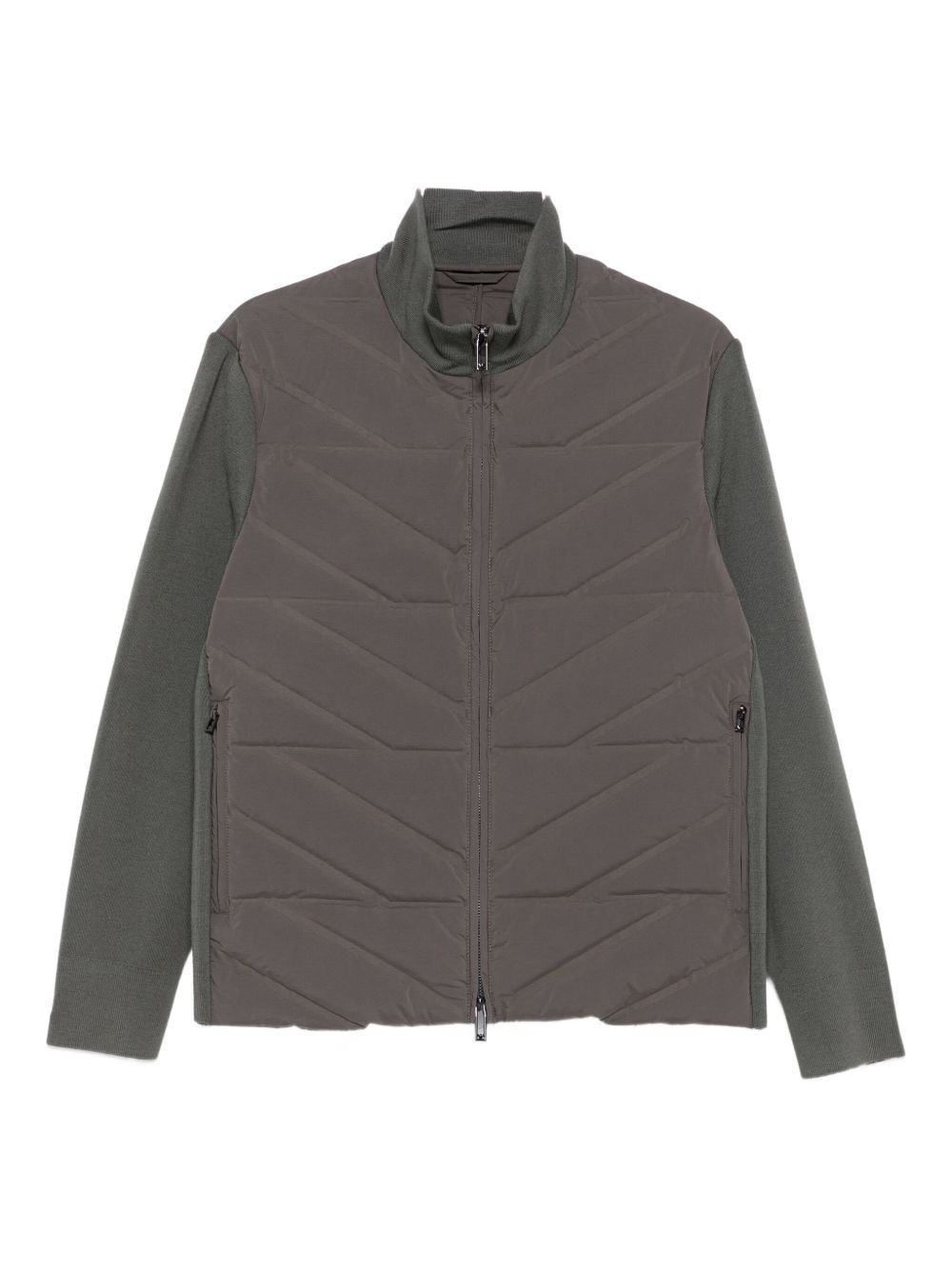 Emporio Armani Quilted panelled padded jacket