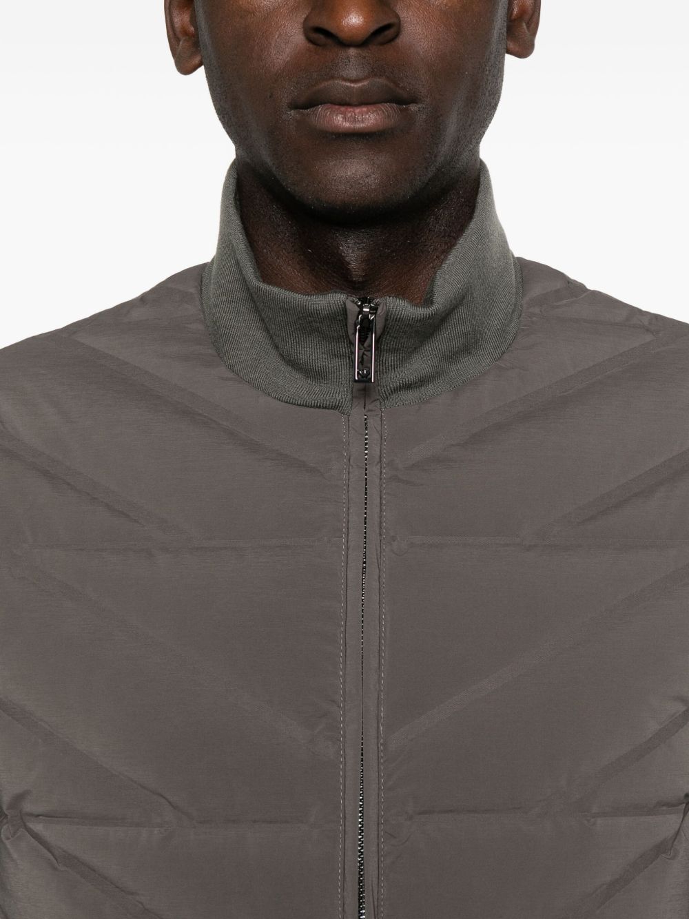 Emporio Armani Quilted panelled padded jacket