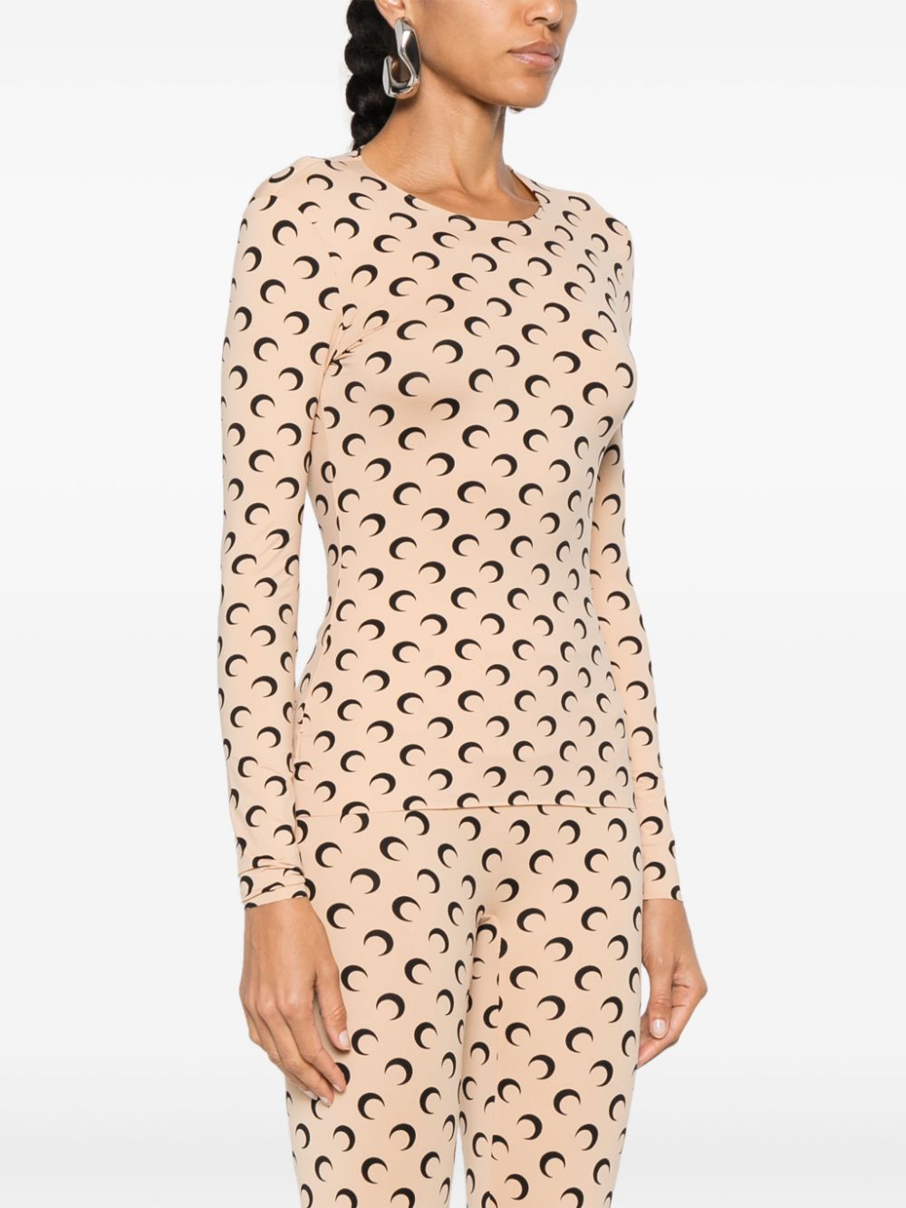Marine Serre Crescent Moon-print top