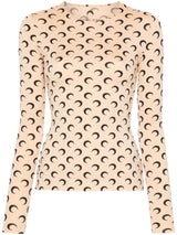 Marine Serre Crescent Moon-print top