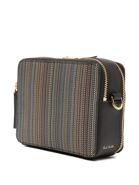 Paul Smith Striped zip-top shoulder bag