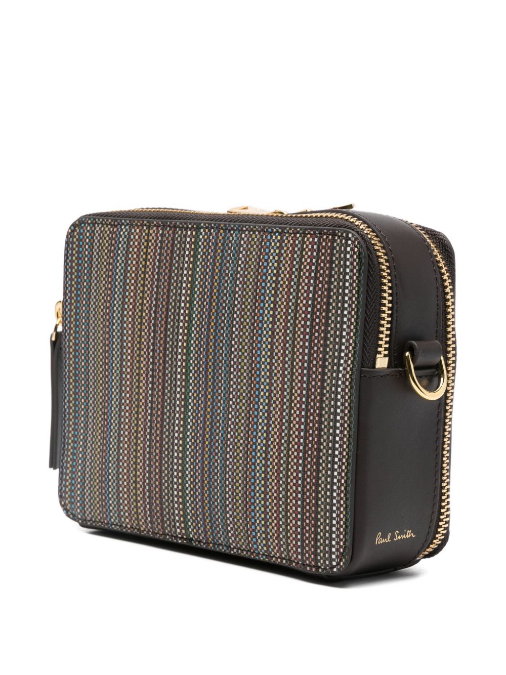 Paul Smith Striped zip-top shoulder bag